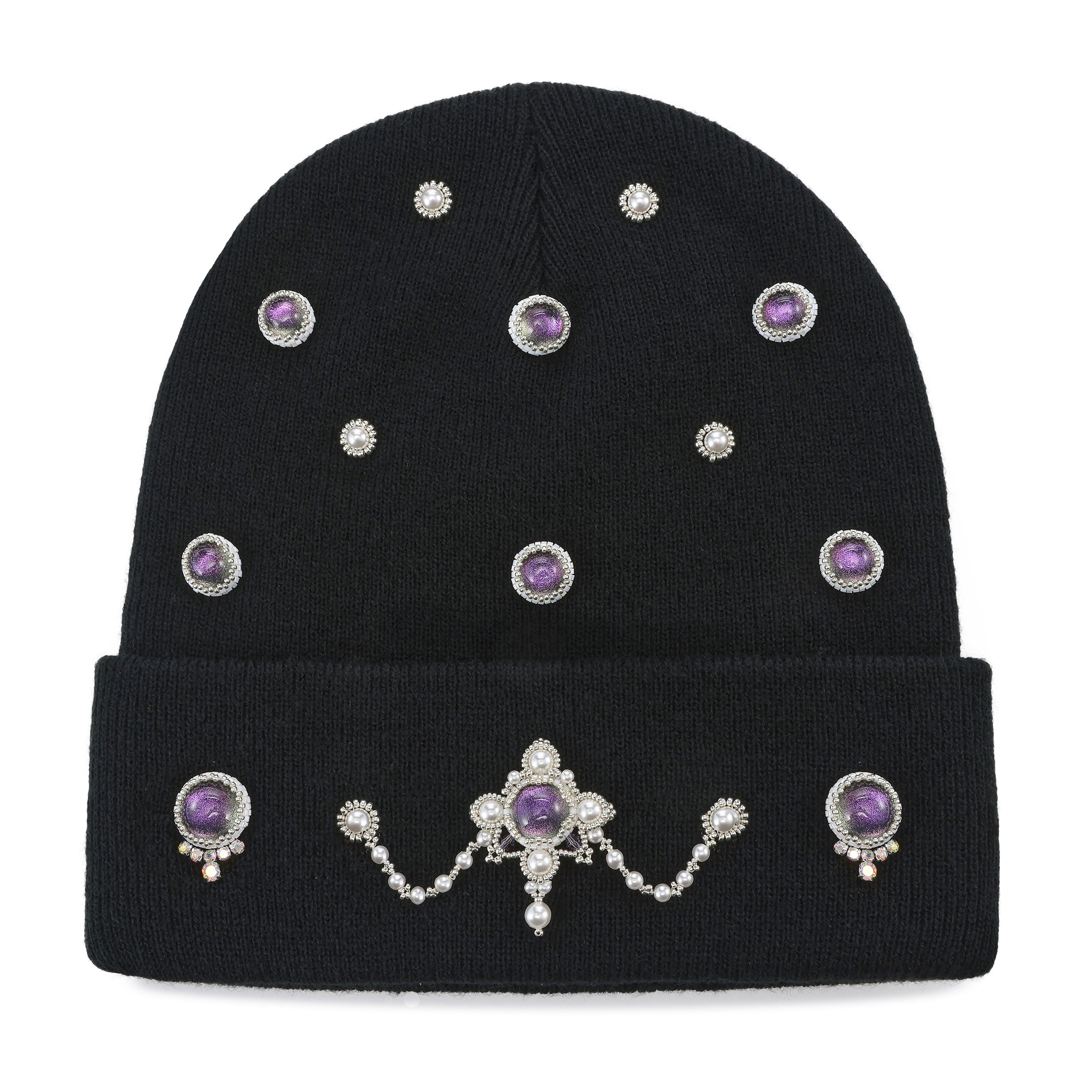 "ROYAL PURPLE" Ornate Beanie Main image