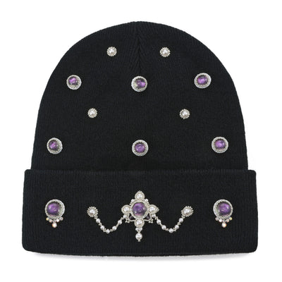 "ROYAL PURPLE" Ornate Beanie