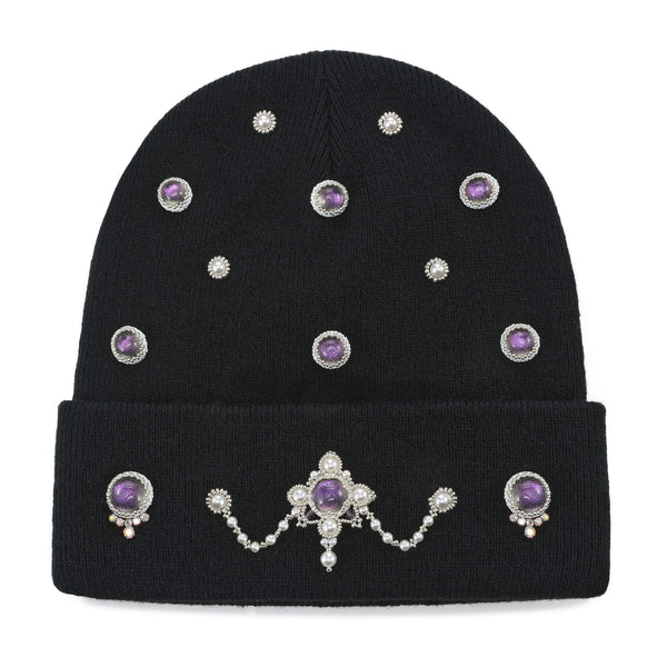 "ROYAL PURPLE" Ornate Beanie
