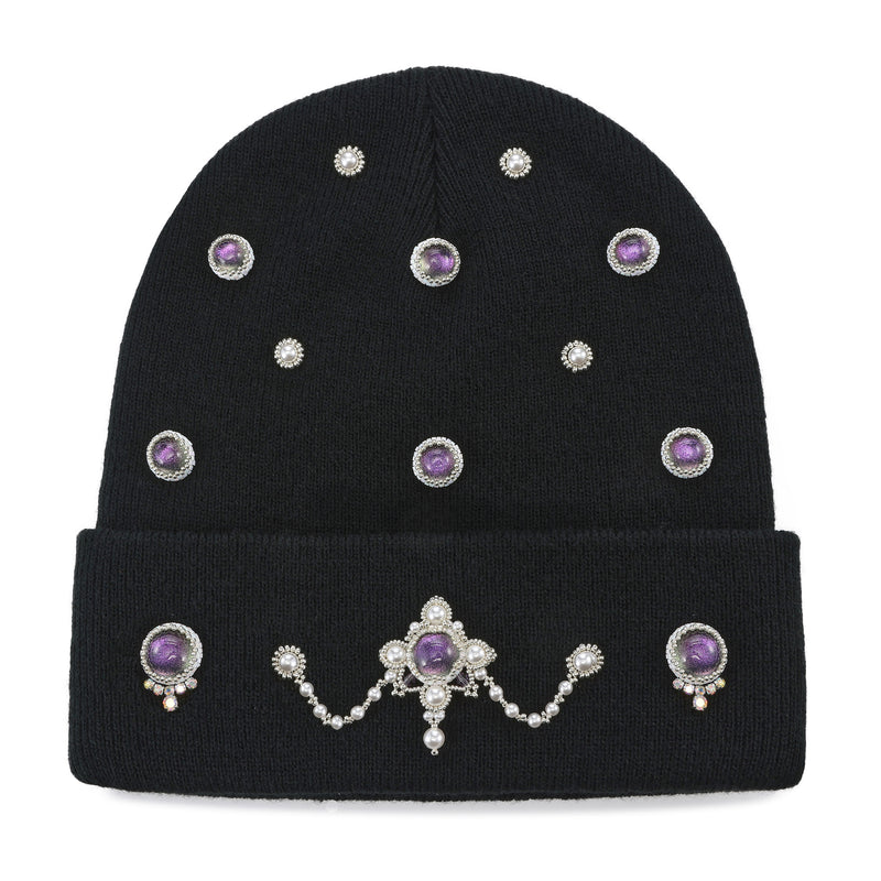 "ROYAL PURPLE" Ornate Beanie